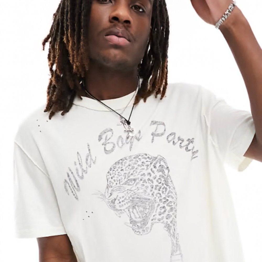 All Saints White Graphic Tee